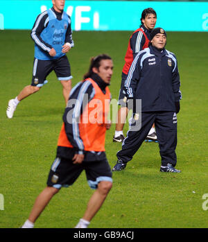 Soccer - l'Argentine Session de formation - Celtic Park Banque D'Images