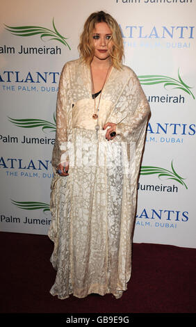 Mary Kate Olsen arrivez à l'Atlantis Hotel Launch Party 'naissance d'une icône - la célébration' à Palm Jumeirah à Dubaï. Banque D'Images