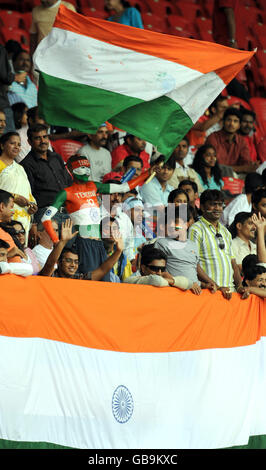 Cricket - quatrième journée internationale - Inde / Angleterre - Stade M Chinnaswamy.Fans indiens lors de la quatrième journée internationale au stade M Chinnaswamy, Bangalore, Inde. Banque D'Images