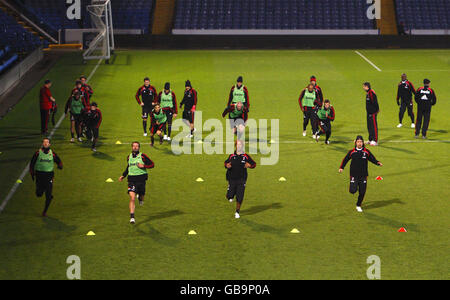 Soccer - l'AC Milan Session de formation - Fratton Park Banque D'Images