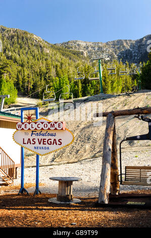 L'été au chalet de ski sur le Mont Charleston près de Las Vegas Nevada Banque D'Images