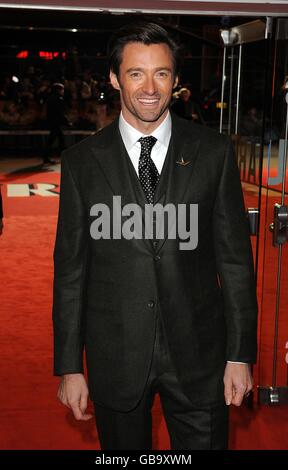 Australie première - Londres.Hugh Jackman arrive pour la première britannique de « l'Australie » à l'Odeon Leicester Square, WC2. Banque D'Images