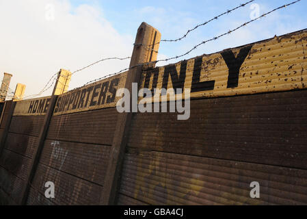 Une vue générale de l'ancien stade de la ville de Hull football Club, Boothferry Park, Hull, aujourd'hui abandonné. Banque D'Images