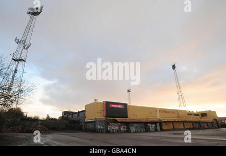 Football - Boothferry Park - Hull.Une vue générale de l'ancien stade de la ville de Hull football Club, Boothferry Park, Hull, aujourd'hui abandonné. Banque D'Images