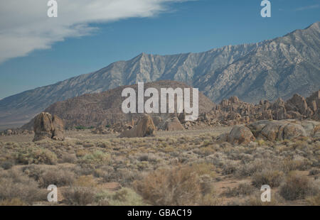 Sleeping tiger rock en Alabama Hill,USA Banque D'Images