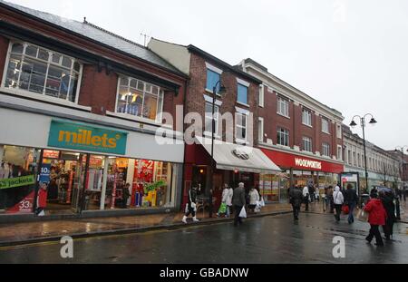 Un magasin Woolworths à Stockport. 35-39 Princes Street, Stockport, SK1 1SY. Banque D'Images