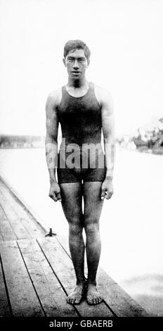 Natation - Jeux Olympiques de Stockholm 1912 - le 100 m nage libre Banque D'Images