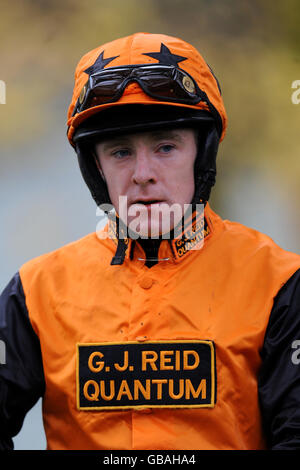 Courses hippiques - Welfare Raceday - Haydock Park. Jockey Michael O'Connell Banque D'Images