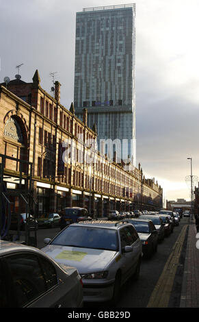 Congestion charge référendum à Manchester Banque D'Images