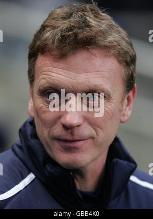 Football - Barclays Premier League - Manchester City / Everton - City of Manchester Stadium. David Moyes d'Everton. Banque D'Images