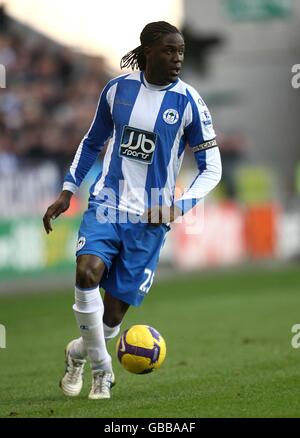 Soccer - Barclays Premier League - Wigan Athletic / Newcastle United - JJB Stadium. Mario Melchiot, Wigan Athletic Banque D'Images