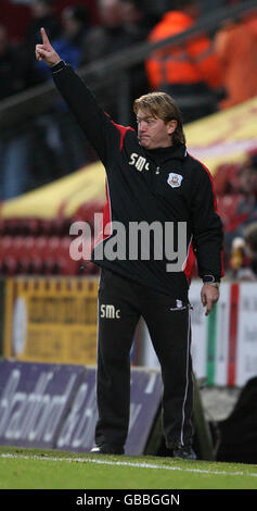 Football - Coca-Cola football League 2 - Bradford City / Morecambe - Coral Windows Stadium.Stuart McCall, directeur de Bradford City, lors du match Coca-Cola League Two au Coral Windows Stadium, Bradford. Banque D'Images