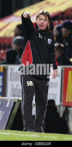 Football - Coca-Cola football League 2 - Bradford City / Morecambe - Coral Windows Stadium.Stuart McCall, directeur de Bradford City, lors du match Coca-Cola League Two au Coral Windows Stadium, Bradford. Banque D'Images