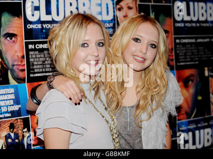 Samantha et Amanda Marchant arrivent pour le gala britannique de la diffusion des clubreck à l'Empire Leicester Square, dans le centre de Londres. Banque D'Images