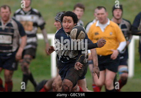 Rugby Union - Scottish Hydro Electric Premiership Division 2 - Musselburgh v Kelso - Stoneyhill.Steven Shapland de Musselburgh pendant la première division Scottish Hydro Electirc lors de deux matchs à Stoneyhill, Musselburgh. Banque D'Images