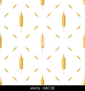 Blé transparente Motif. Ensemble d'oreilles Illustration de Vecteur