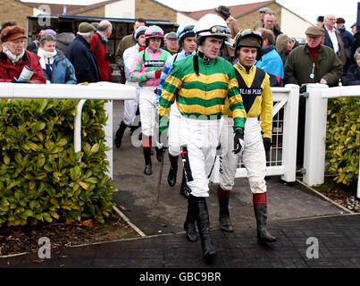 Les courses de chevaux - l'Hippodrome de Wincanton Banque D'Images