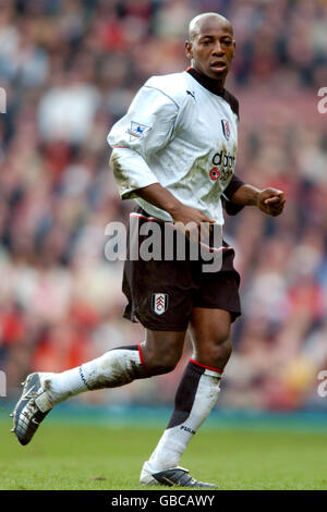 Football - coupe AXA FA - quart de finale - Manchester United / Fulham. Luis Boa Morte, Fulham Banque D'Images