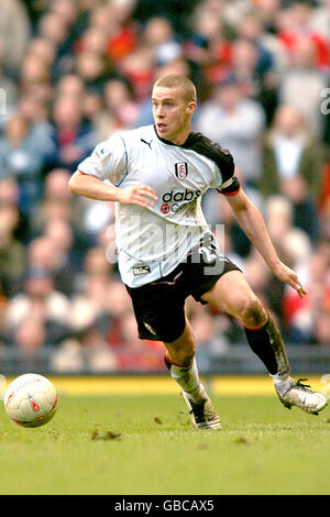 Football - coupe AXA FA - quart de finale - Manchester United / Fulham. Sean Davis, Fulham Banque D'Images