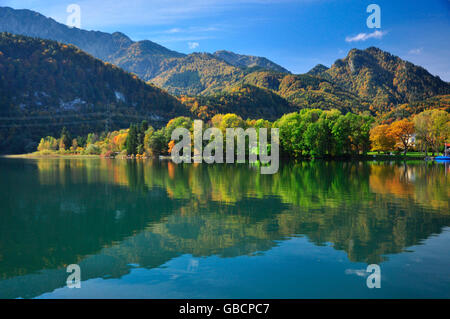 Lake Kochel, Kochel Haute-bavière, Bavière, Allemagne / Kochelsee, Kochel am See Banque D'Images