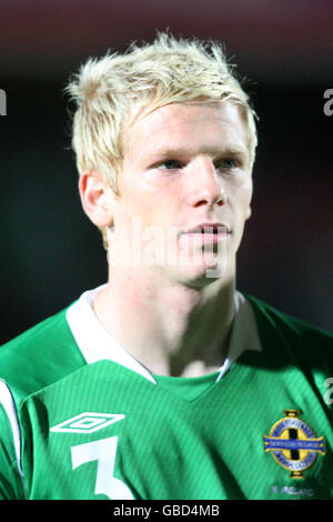 Football - National International friendly - Irlande du Nord v Hongrie - Windsor Park. Ryan McGivern, Irlande du Nord Banque D'Images