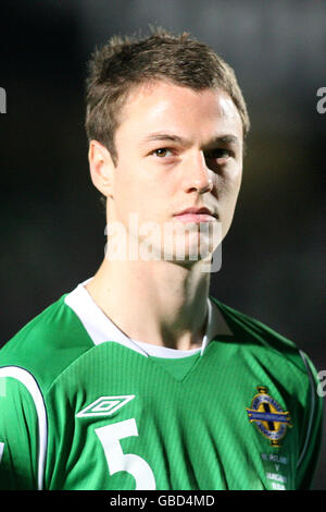 Football - National International friendly - Irlande du Nord v Hongrie - Windsor Park.Jonny Evans, Irlande du Nord Banque D'Images