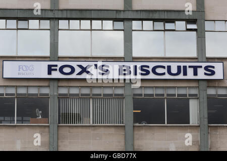 La Fox's biscuits siège le whitaker street à batley, West Yorkshire. Banque D'Images