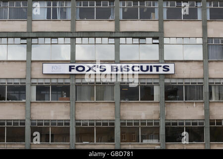 La Fox's biscuits siège le whitaker street à batley, West Yorkshire. Banque D'Images