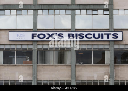 La Fox's biscuits siège le whitaker street à batley, West Yorkshire. Banque D'Images