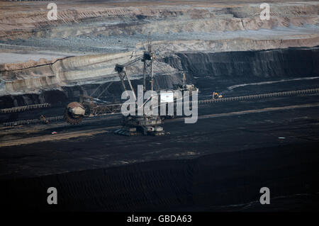 Hambach mine de lignite à ciel ouvert, Elsdorf, Rhénanie du Nord-Westphalie, Allemagne. Banque D'Images
