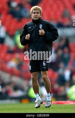 Football - coupe AXA FA - quart de finale - Manchester United / Fulham. Junichi Inamtoto, Fulham Banque D'Images