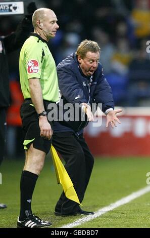 Football - Barclays Premier League - Bolton Wanderers / Tottenham Hotspur - Reebok Stadium.Harry Redknapp, directeur de Tottenham Hotspur, sur la ligne de contact. Banque D'Images