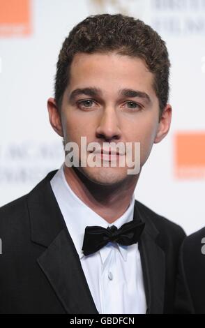 Shia LaBeouf au British Academy film Awards 2009 à l'Opéra royal de Covent Garden, dans le centre de Londres. Banque D'Images