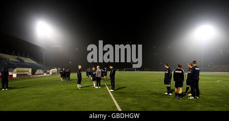 L'Irlande du Nord de football - Conférence de presse - Grand Hotel des Bains Banque D'Images