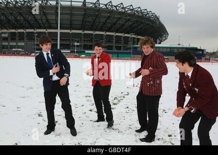 Rugby Union - Bell Lawrie Scottish Schools Cup Semi finale Tirage - Murrayfield Banque D'Images