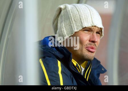 Football - International friendly - Suède / Angleterre - Suède entraînement.Fredrik Ljungberg en Suède pendant la séance de formation d'aujourd'hui Banque D'Images