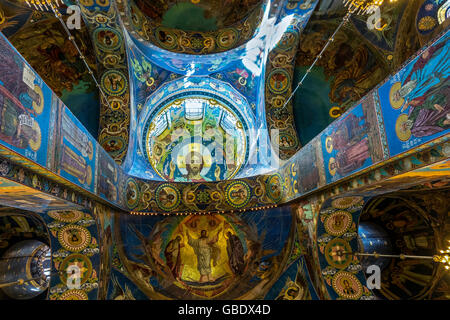 Le sang versé de l'église St Petersburg Russia Banque D'Images