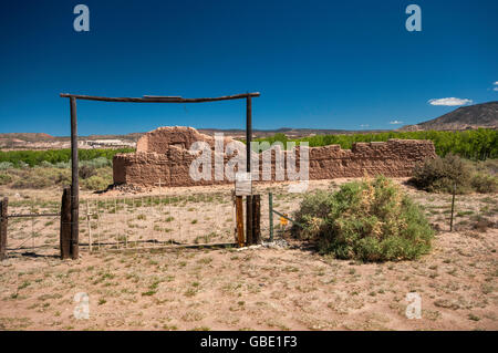 Ruines de Santa Rosa de Lima Église près de Abiquiu, New Mexico, USA Banque D'Images