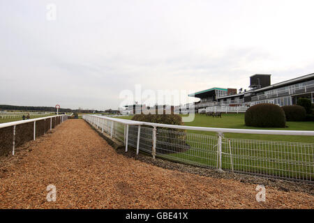 Courses hippiques - Hippodrome Market Rasen. Vue sur l'hippodrome Market Rasen Banque D'Images