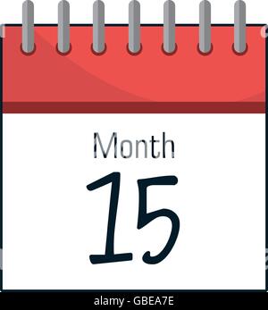 Calendrier montrant le mois et le jour. Illustration de Vecteur