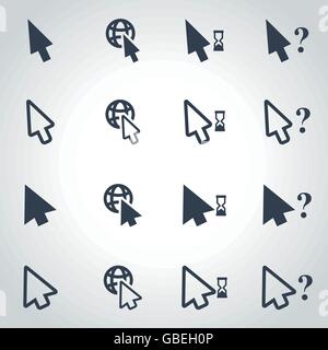 Curseur noir Vector icon set Illustration de Vecteur