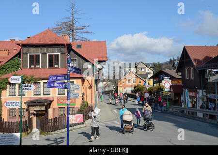 Hauptstrasse, Konstytucji 3 Maja, Karpacz, Niederschlesien, Polen Banque D'Images