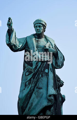 Laurens Janszoon Coster, Koster, sculpture, Grote Markt, Haarlem, Hollande du Nord, Pays-Bas / Hollande Banque D'Images