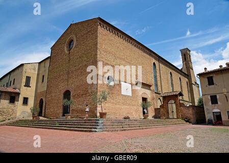 Sant Agostino, église, centre historique, San Gimignano, Province de Sienne, Toscane, Italie Banque D'Images