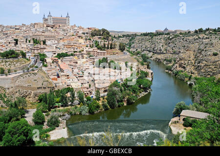 Alcazar, Castillo, tage, Tolède, Castille-La Manche, Espagne Banque D'Images