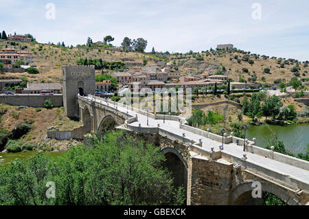 Puente de San Martin, tage, Tolède, Castille-La Manche, Espagne Banque D'Images