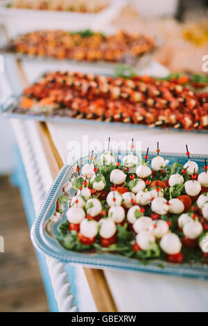 Canapés délicieux comme plat d'événements Banque D'Images