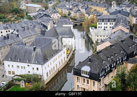 Grund district, vallée de l'Alzette, Luxembourg, Luxembourg Banque D'Images