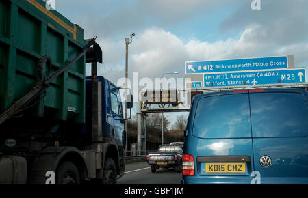 Problèmes de circulation sur m@5 en raison d'un accident Banque D'Images