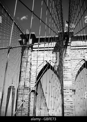 Pont de Brooklyn, NYC Banque D'Images